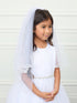 Beaded Edge Girls Communion Veil